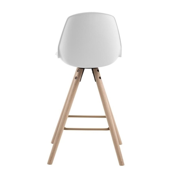 Stołek barowy Oslo biały high - ACTONA